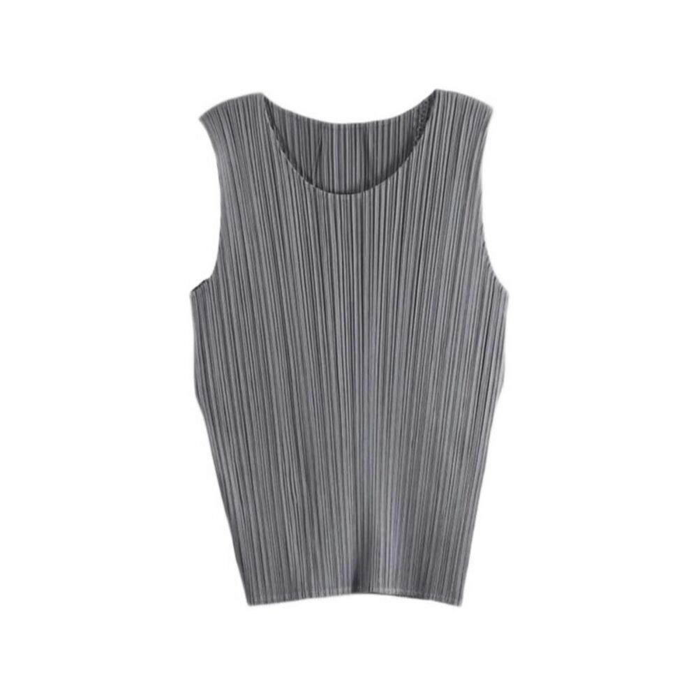 Pleats Please Grey Tops - Vests & Tank Tops Women